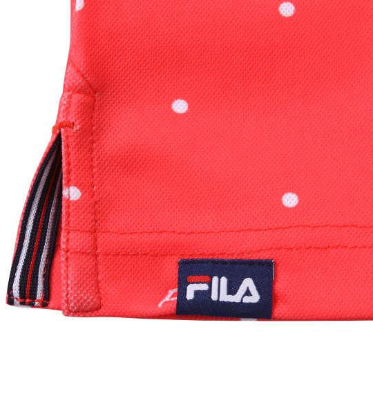 大きいサイズ メンズ FILA GOLF ドットプリント 半袖 シャツ レッド 1278-2500-3 3L 4L 5L 6L