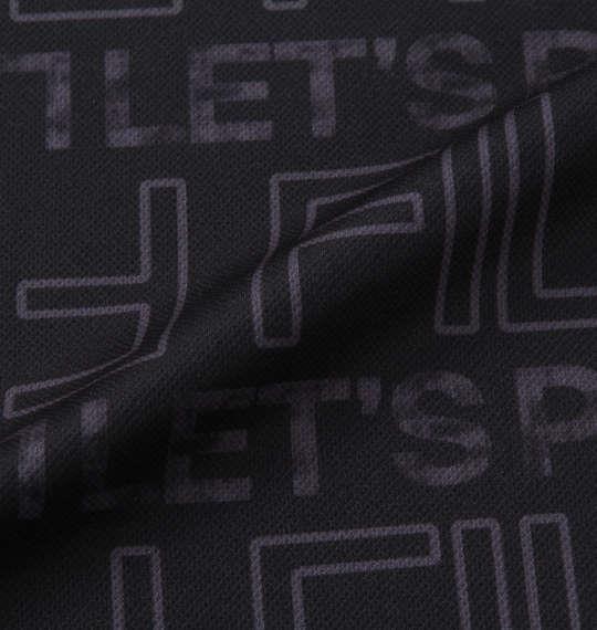大きいサイズ メンズ FILA GOLF ロゴグラフィックプリント 半袖 シャツ ブラック 1278-2501-2 3L 4L 5L 6L