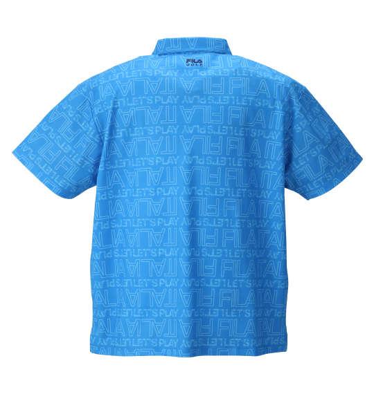 大きいサイズ メンズ FILA GOLF ロゴグラフィックプリント 半袖 シャツ ブルー 1278-2501-3 3L 4L 5L 6L