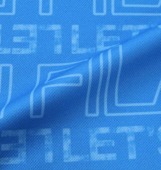 大きいサイズ メンズ FILA GOLF ロゴグラフィックプリント 半袖 シャツ ブルー 1278-2501-3 3L 4L 5L 6L