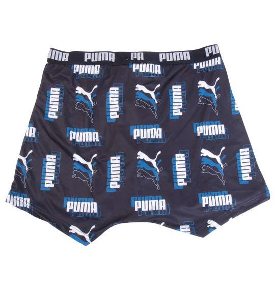 大きいサイズ メンズ PUMA 2P アライメントプリントポリベア ボクサーパンツ ネイビー × ブラック 1249-2261-1 3L 4L 5L 6L 8L