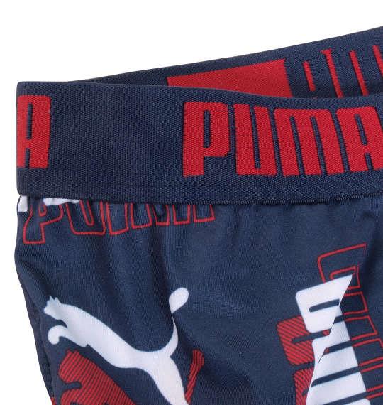 大きいサイズ メンズ PUMA 2P アライメントプリントポリベア ボクサーパンツ ネイビー × ブラック 1249-2261-1 3L 4L 5L 6L 8L