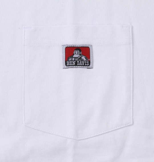 大きいサイズ メンズ BEN DAVIS BEN'Sポケット 半袖 Tシャツ ホワイト 1278-2235-1 3L 4L 5L 6L