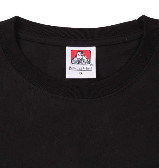 大きいサイズ メンズ BEN DAVIS BEN'Sフェイス刺繍 半袖 Tシャツ ブラック 1278-2236-2 3L 4L 5L 6L