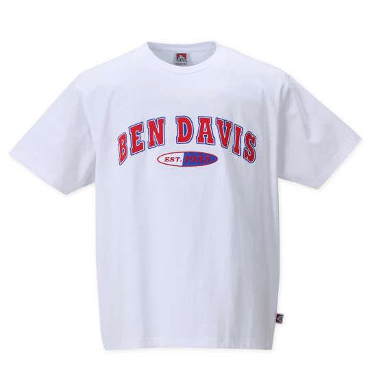 大きいサイズ メンズ BEN DAVIS スタジアム 半袖 Tシャツ ホワイト 1278-2238-1 3L 4L 5L 6L