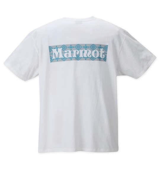 大きいサイズ メンズ Marmot バックスクエアロゴ 半袖 Tシャツ ファーストホワイト 1278-2266-1 3L 4L 5L 6L
