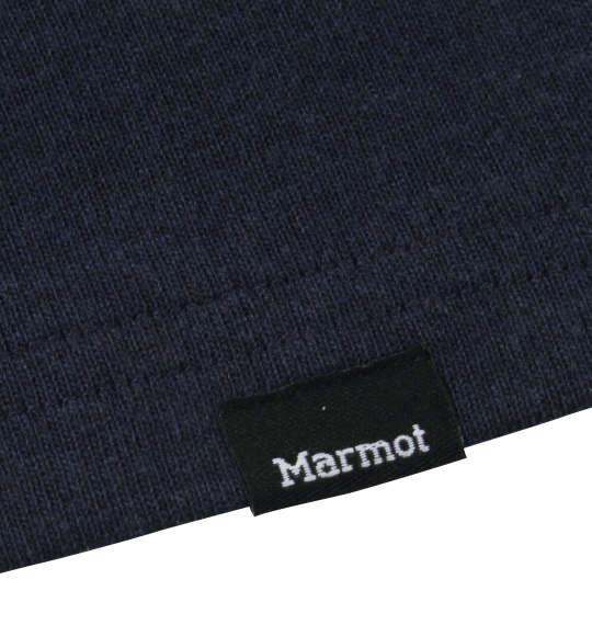 大きいサイズ メンズ Marmot バックスクエアロゴ 半袖 Tシャツ クラッシックネイビー 1278-2266-2 3L 4L 5L 6L