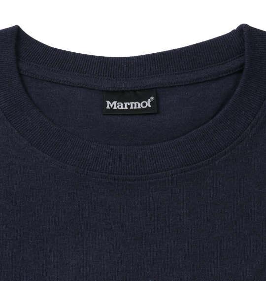 大きいサイズ メンズ Marmot バックスクエアロゴ 半袖 Tシャツ クラッシックネイビー 1278-2266-2 3L 4L 5L 6L