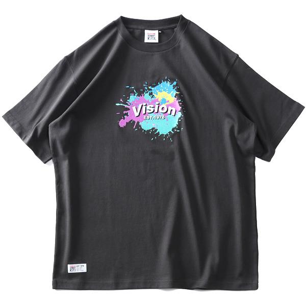 【stbr】大きいサイズ メンズ VISION STREET WEAR 刺繍スプラッシュロゴ 半袖 Tシャツ 2505704