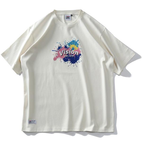 【stbr】大きいサイズ メンズ VISION STREET WEAR 刺繍スプラッシュロゴ 半袖 Tシャツ 2505704