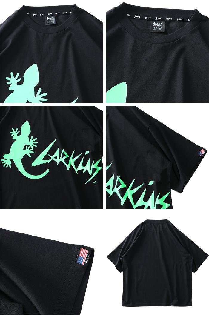 【stbr】大きいサイズ メンズ LARKiNS ラーキンス プリント 半袖 Tシャツ ワイドシルエット l2010-362