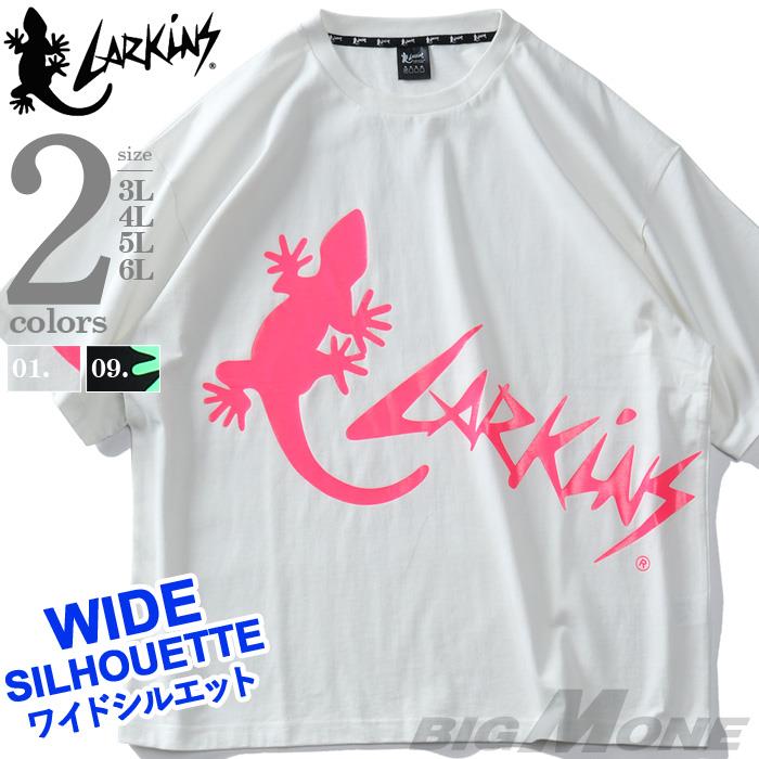 【stbr】大きいサイズ メンズ LARKiNS ラーキンス プリント 半袖 Tシャツ ワイドシルエット l2010-362