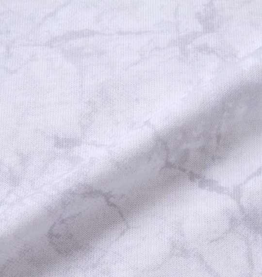 大きいサイズ メンズ BEAUMERE マーブル総柄 半袖 フルジップ パーカー + 半袖 Tシャツ ホワイト × ブラック 1258-2270-1 3L 4L 5L 6L