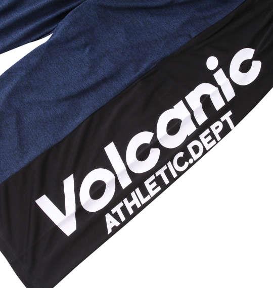 大きいサイズ メンズ VOLCANIC カチオン天竺切替 半袖 Tシャツ + ハーフパンツ ネイビー杢 1258-2276-1 3L 4L 5L 6L