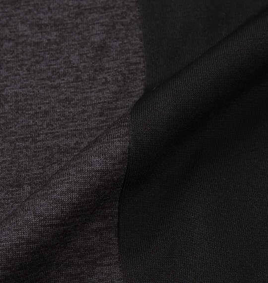 大きいサイズ メンズ VOLCANIC カチオン天竺切替 半袖 Tシャツ + ハーフパンツ ブラック杢 1258-2276-2 3L 4L 5L 6L