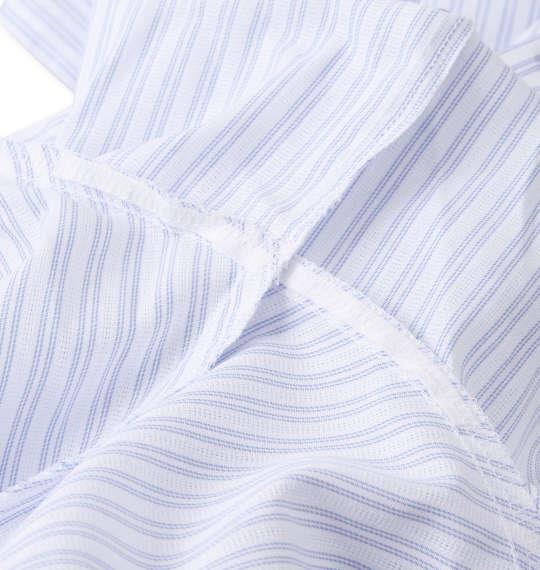 大きいサイズ メンズ HIROKO KOSHINO HOMME マイターB.D 半袖 シャツ ホワイト × ブルー 1277-2251-1 4L 5L 6L 7L 8L 9L