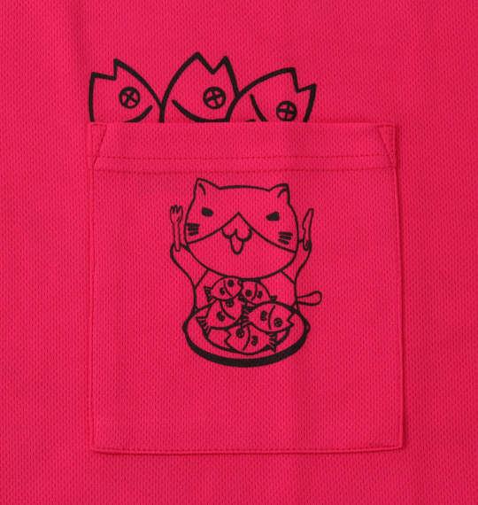 大きいサイズ メンズ NECOBUCHI-SAN ポケット付 DRY ハニカムメッシュ 半袖 Tシャツ ショッキングピンク 1258-2235-1 3L 4L 5L 6L