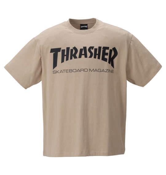 大きいサイズ メンズ THRASHER 半袖 Tシャツ サンドカーキ 1278-2290-1 3L 4L 5L 6L 8L