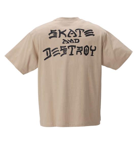 大きいサイズ メンズ THRASHER 半袖 Tシャツ サンドカーキ 1278-2290-1 3L 4L 5L 6L 8L