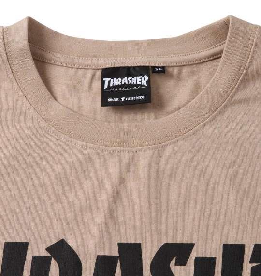 大きいサイズ メンズ THRASHER 半袖 Tシャツ サンドカーキ 1278-2290-1 3L 4L 5L 6L 8L