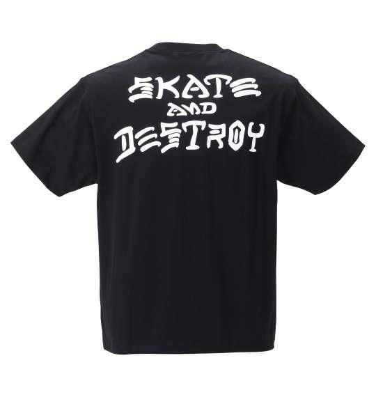 大きいサイズ メンズ THRASHER 半袖 Tシャツ ブラック 1278-2290-2 3L 4L 5L 6L 8L