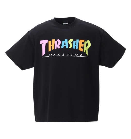 大きいサイズ メンズ THRASHER 半袖 Tシャツ ブラック 1278-2291-2 3L 4L 5L 6L 8L