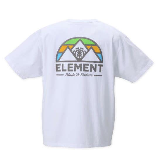 大きいサイズ メンズ ELEMENT SQUAW 半袖 Tシャツ ホワイト 1278-2295-1 3L 4L 5L 6L