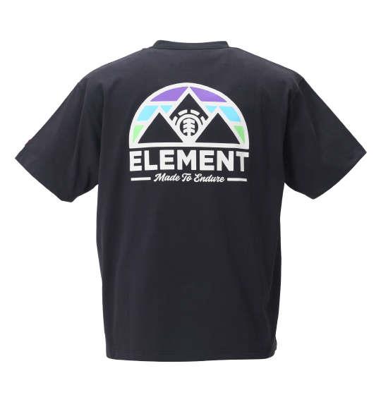 大きいサイズ メンズ ELEMENT SQUAW 半袖 Tシャツ ブラック 1278-2295-2 3L 4L 5L 6L