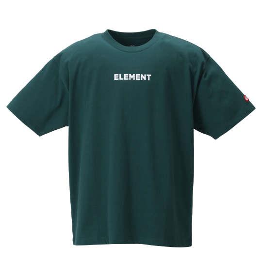 大きいサイズ メンズ ELEMENT SQUAW 半袖 Tシャツ グリーン 1278-2295-3 3L 4L 5L 6L