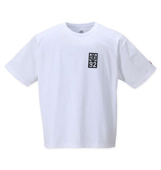 大きいサイズ メンズ ELEMENT 92 半袖 Tシャツ ホワイト 1278-2296-1 3L 4L 5L 6L