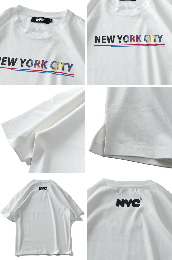 【PD0518】【stbr】大きいサイズ メンズ NYC プリント 半袖 Tシャツ ビッグシルエット ゆったりサイズ nyc-t220227