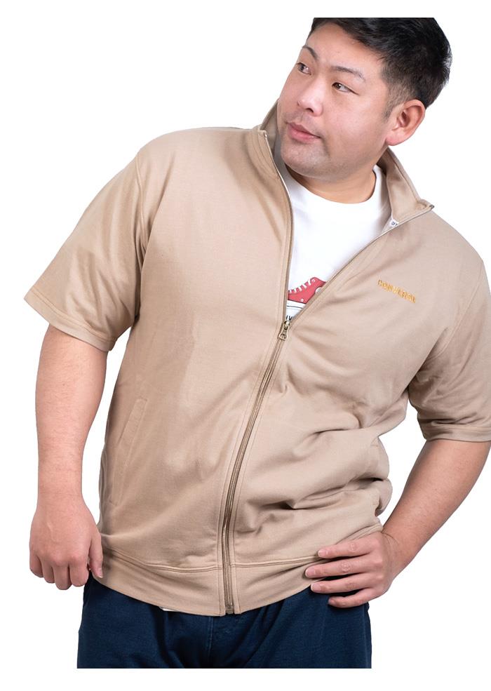 大きいサイズ メンズ CONVERSE コンバース 半袖 スタンド フルジップ Tシャツ 2260-9101