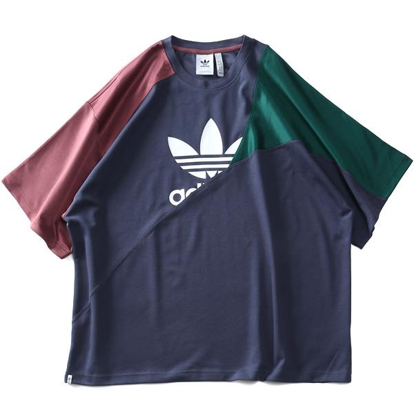 大きいサイズ メンズ ADIDAS アディダス 切替 半袖 Tシャツ BLD CB TEE USA直輸入 hc4497