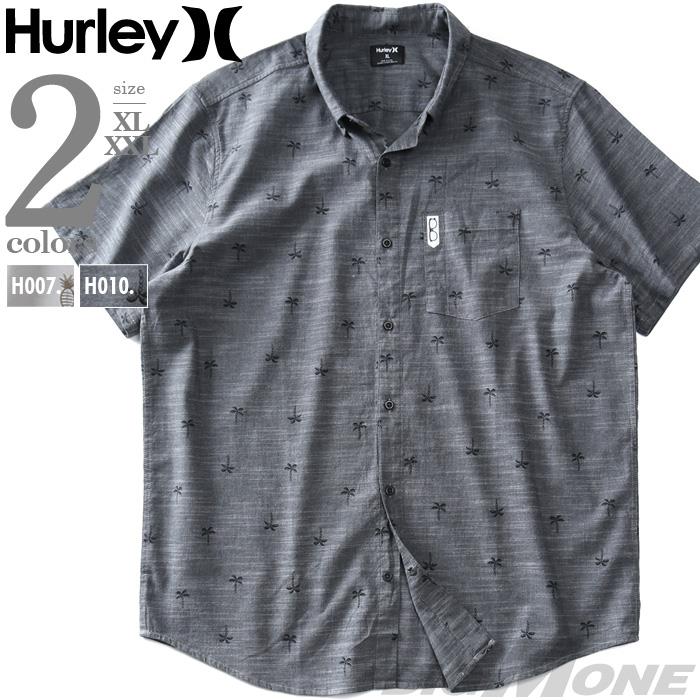 【sh0519】大きいサイズ メンズ HURLEY ハーレー 総柄 半袖 ボタンダウン シャツ USA直輸入 mvs0005290