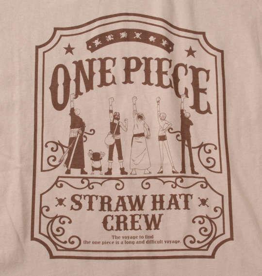 大きいサイズ メンズ ONE PIECE プリント 半袖 Tシャツ ベージュ 1278-2540-1 3L 4L 5L 6L 8L