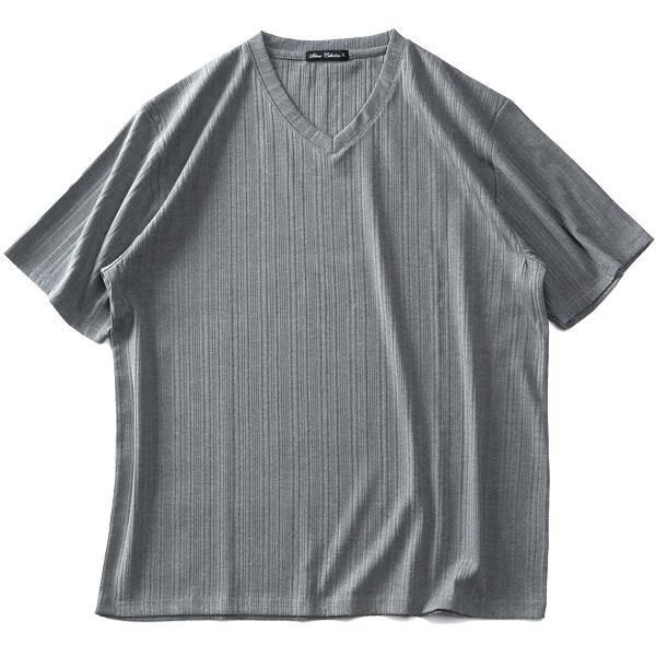 大きいサイズ メンズ SKKONE COLLECTION テレコ Vネック 半袖 Tシャツ 22497