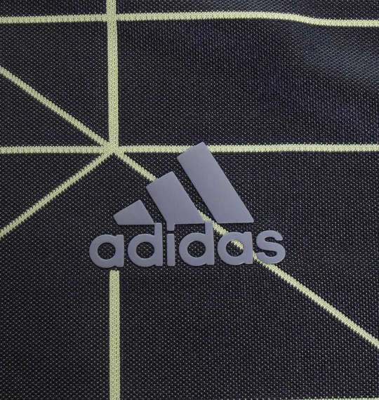 大きいサイズ メンズ adidas golf グラフィック ジャガード 半袖 シャツ ブラック 1278-2201-2 3XO 4XO