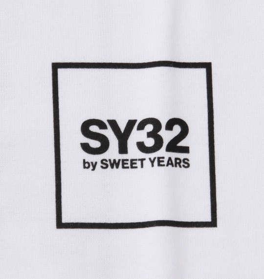 大きいサイズ メンズ SY32 by SWEET YEARS スクエアマルチボックスロゴ 長袖 Tシャツ ホワイト 1278-1661-1 3L 4L 5L 6L