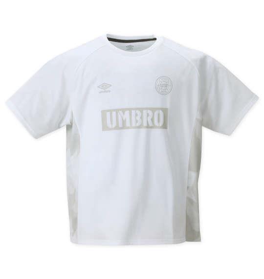 大きいサイズ メンズ UMBRO イングランドカモ ドライ 半袖 Tシャツ ホワイト 1278-2241-1 3L 4L 5L 6L