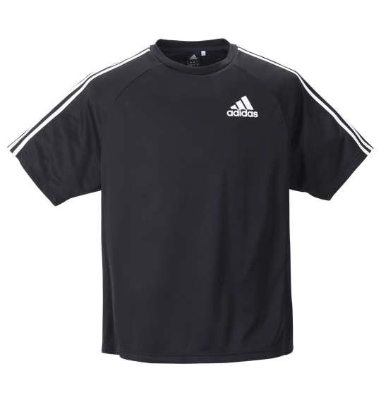 大きいサイズ メンズ adidas 半袖 Tシャツ ブラック 1278-2283-1 3XO 4XO 5XO 6XO 7XO 8XO