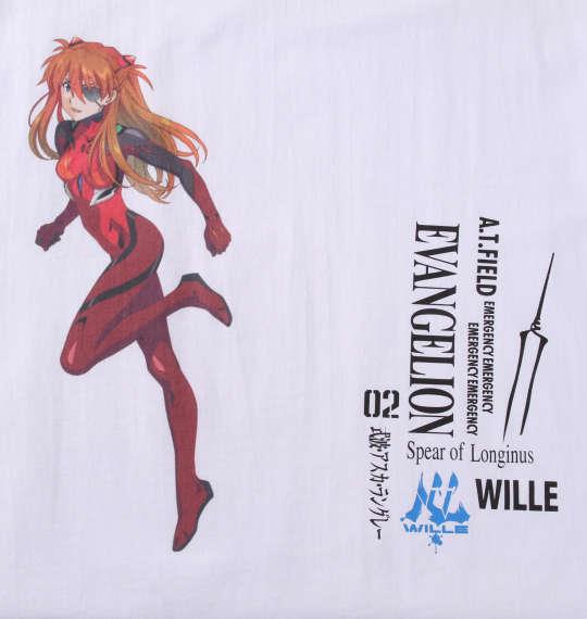 大きいサイズ メンズ F.P.O EVANGELION 半袖 Tシャツ ホワイト 式波・アスカ・ラングレー 1278-2548-2 3L 4L 5L 6L 8L