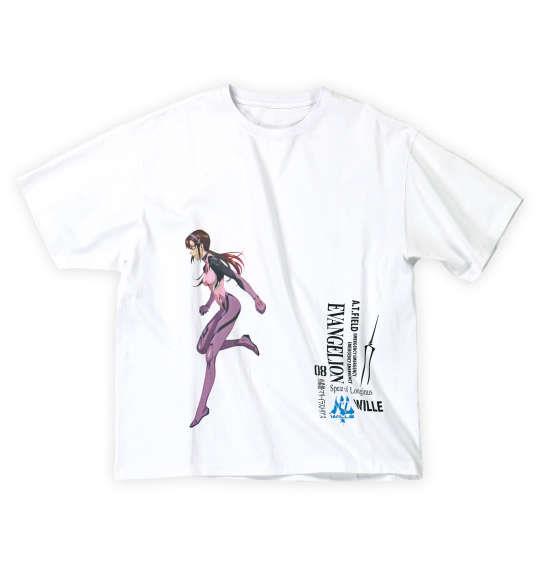 大きいサイズ メンズ F.P.O EVANGELION 半袖 Tシャツ ホワイト 真希波・マリ・イラストリアス 1278-2548-3 3L 4L 5L 6L 8L