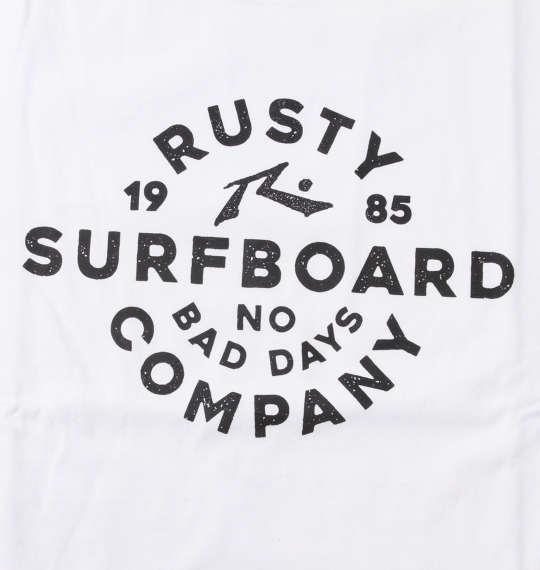 大きいサイズ メンズ RUSTY プリント Tシャツ ホワイト 1278-2580-1 3L 4L 5L 6L 8L