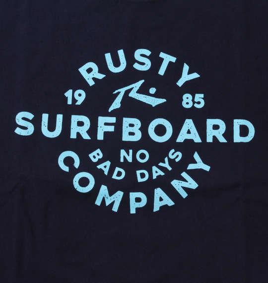 大きいサイズ メンズ RUSTY プリント Tシャツ ネイビー 1278-2580-2 3L 4L 5L 6L 8L