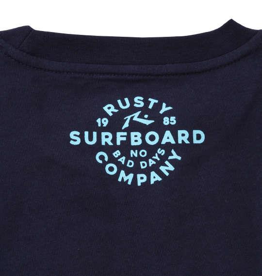 大きいサイズ メンズ RUSTY プリント Tシャツ ネイビー 1278-2580-2 3L 4L 5L 6L 8L