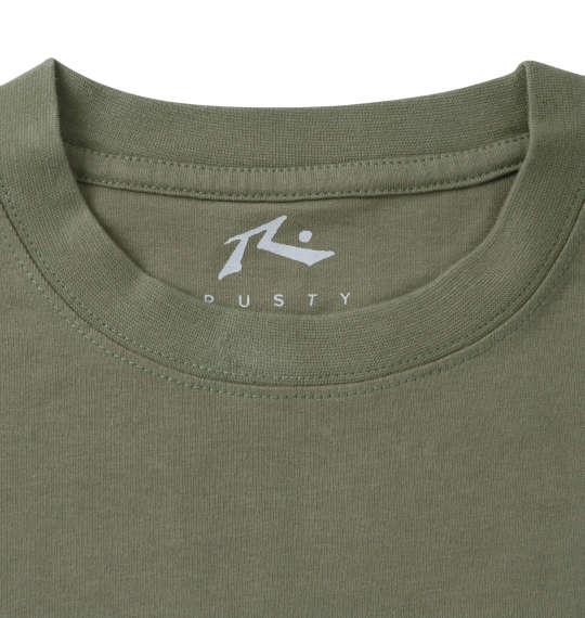 大きいサイズ メンズ RUSTY プリント 半袖 Tシャツ カーキ 1278-2581-1 3L 4L 5L 6L 8L