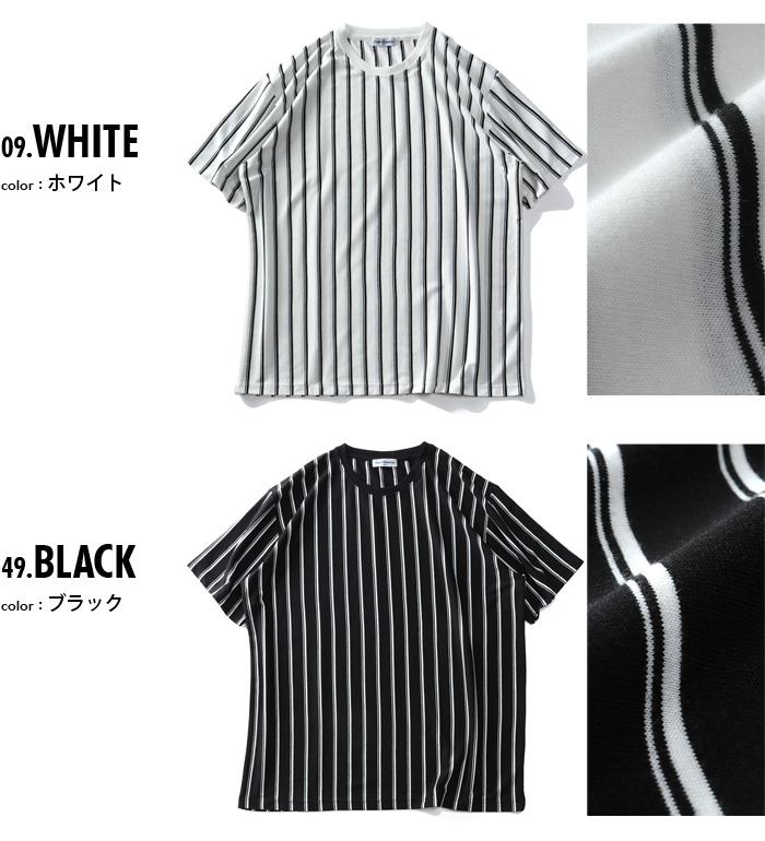 大きいサイズ メンズ LOUIS CHAVLON ルイシャブロン ストライプ柄 半袖 Tシャツ 2260-9142