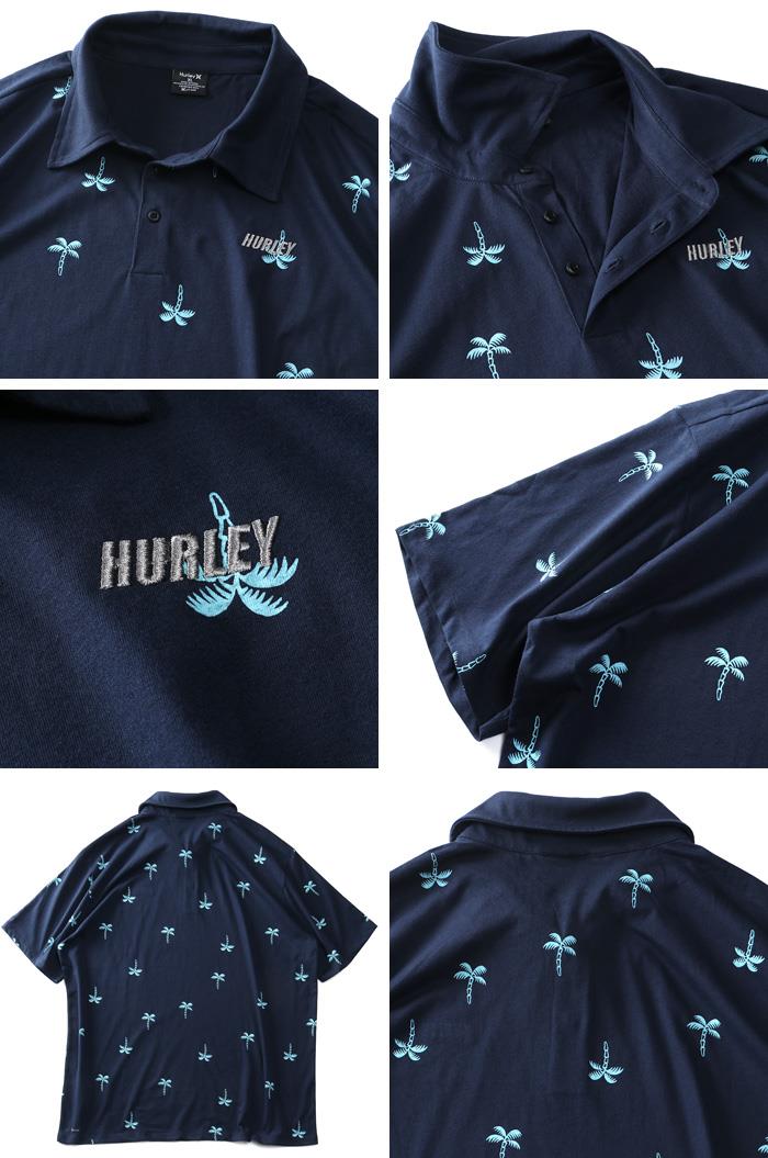 【sh0519】【ゴルフ】大きいサイズ メンズ HURLEY ハーレー 総柄 半袖 ポロシャツ H20-DRI ACE ALOHA POLO USA直輸入 mkt0008690