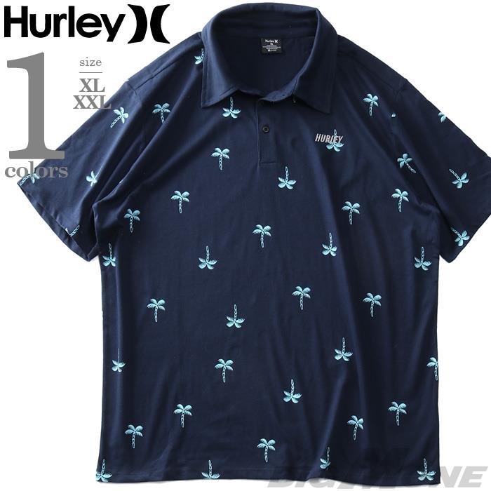 【sh0519】【ゴルフ】大きいサイズ メンズ HURLEY ハーレー 総柄 半袖 ポロシャツ H20-DRI ACE ALOHA POLO USA直輸入 mkt0008690