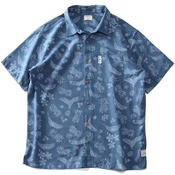 【sh0519】【ゴルフ】大きいサイズ メンズ HURLEY ハーレー 麻混 総柄 半袖 シャツ RINCON LINEN SS USA直輸入 mvs0005280